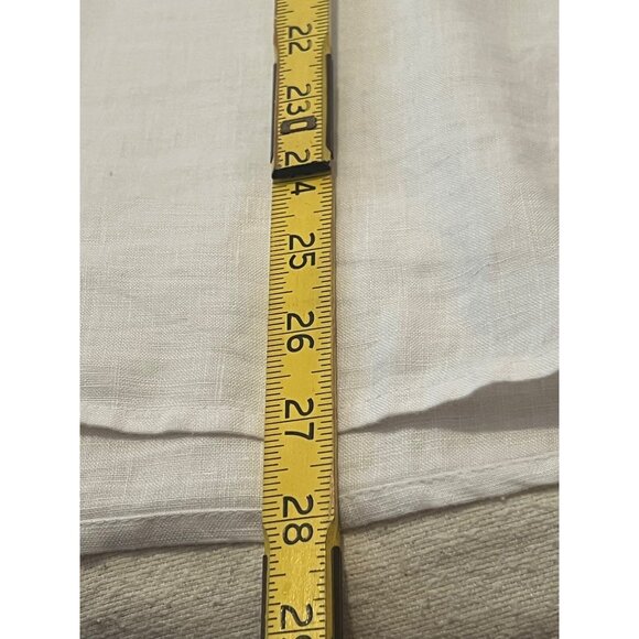 Coupe Collection 100% Linen White1/4 Buttoned Collared Blouse - Picture 13 of 16